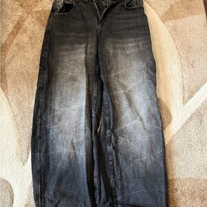 Bershka Black Relaxed Jeans with Comfortable Fit
